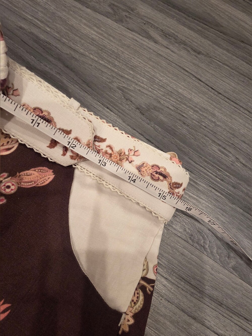 $384 Hemant & Nandita Brown and cream floral print shorts w/belt NWT - Picture 10 of 14